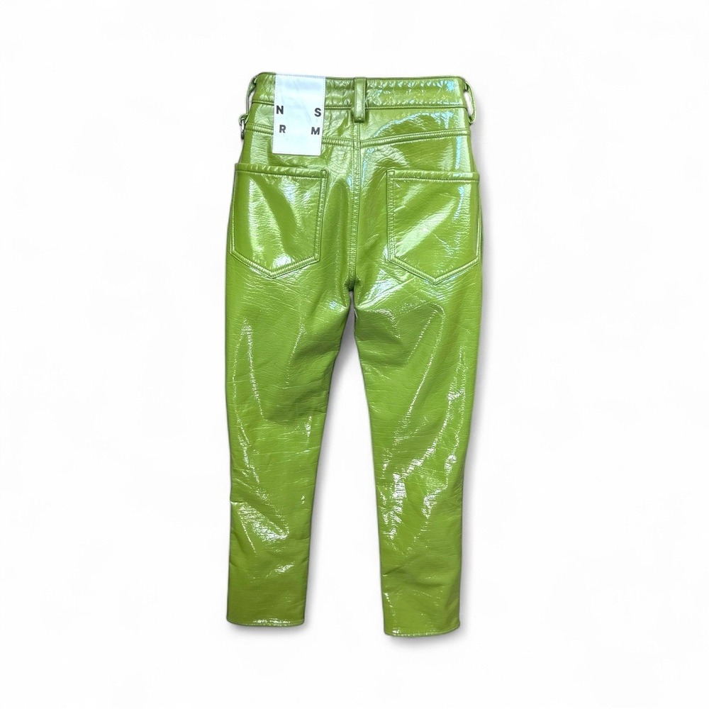 Simon Miller Women's Pants Size 25 Green Vinyl High Rise‎ Cropped - Picture 5 of 16